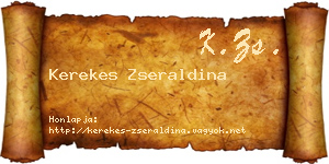 Kerekes Zseraldina névjegykártya